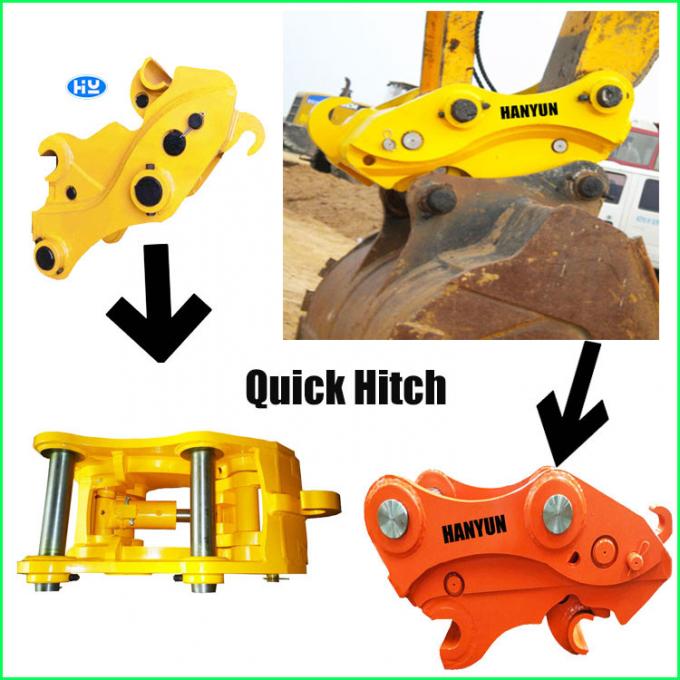 10 Ton Excavator Quick Hitches 50mm 70mm Pin Power Tilt Quick Hitch