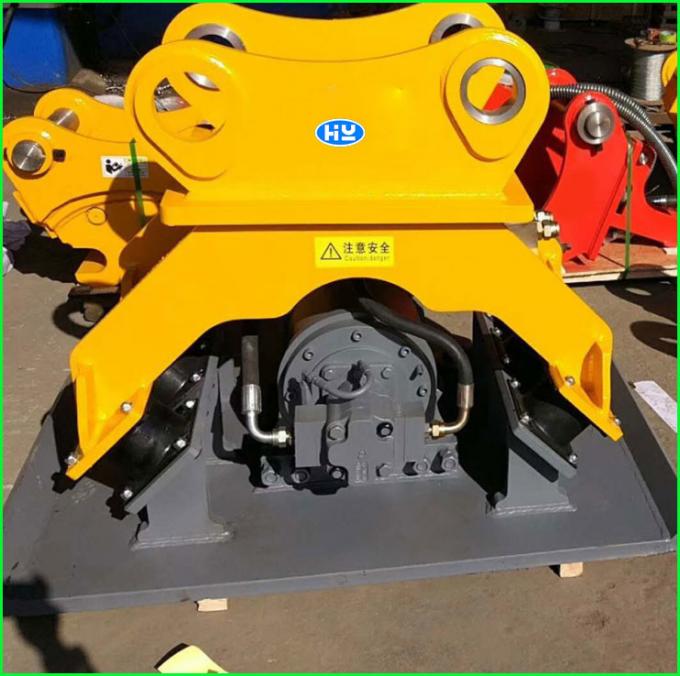1216 Ton Excavator Hydraulic Compactor Plate Red High Strength Steel